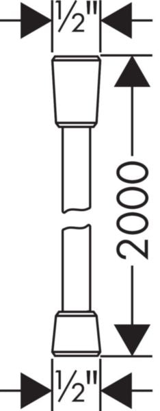 Flexible de douche ISIFLEX L. 200 cm chromé