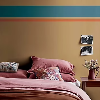 Peinture Crème De Couleur Dulux Valentine satin miel ambré 2,5L