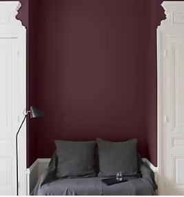 Peinture multisupport murs, plafonds et boiseries Velours de peinture rouge coq au vin Libéron 0,5L