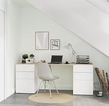Peinture intérieure couleur murs, boiseries et radiateurs GoodHome Alberta mat blanc 2,5L