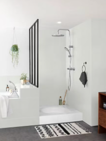 Peinture de rénovation faïence et meuble de salle de bain V33 beige lin clair satin 2L