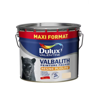 Peinture extérieure façade monocouche microporeuse Valbalith Dulux Valentine mat ton pierre 12L