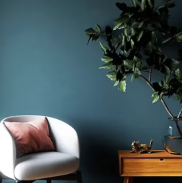 Peinture intérieure couleur Murs et boiseries GoodHome Antibes bleu satin 2,5L