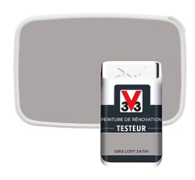 Testeur peinture de rénovation V33 gris loft satin 50ml