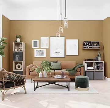 Peinture couleur 2 en 1 velours GoodHome cuir sellier 2,5L