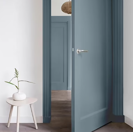 Peinture couleur murs et boiseries color resist Dulux Valentine bleu gris mat 2,5L