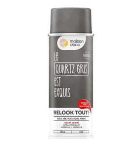 Peinture aérosol Relook tout quartz gris 400ml Maison déco
