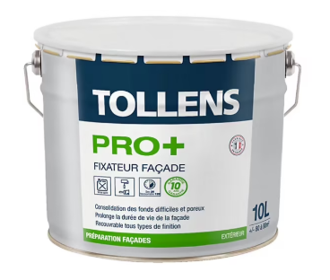 Fixateur façade Tollens Pro+ blanc 10L