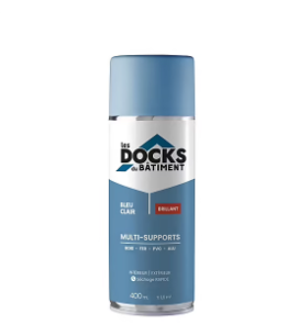 Peinture aérosol multi-supports Les Docks du bâtiment brillant bleu clair 400ml