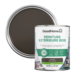 Peinture extérieure bois GoodHome Cuenca marron satin 0.75L
