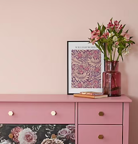 Peinture intérieure couleur murs, boiseries et radiateurs GoodHome satin isumi rose 2.5L