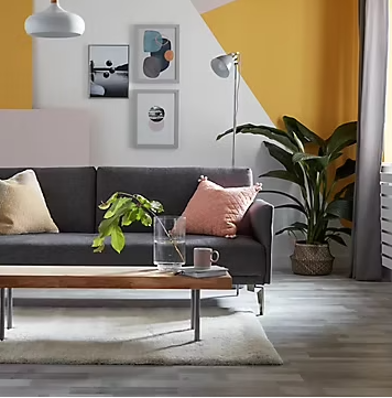 Peinture intérieure couleur murs, boiseries et radiateurs GoodHome mat gran via Jaune 2.5L
