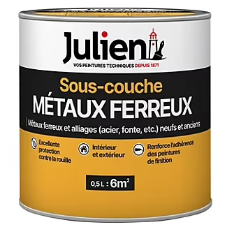 Sous-couche Metaux Ferreux et Alliages Acier, Fonte Julien Mat Blanc 0,5L