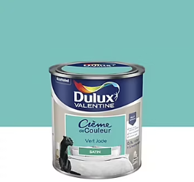 Peinture Crème de Couleur Dulux Valentine satin vert Jade 0,5L