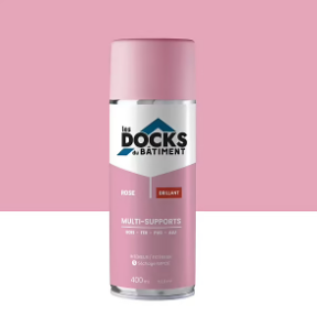 Peinture aérosol multi-supports Les Docks du bâtiment brillant rose 400ml
