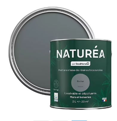 Peinture murs et boiseries Naturéa par GoodHome rocher velours 2L