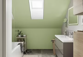 Peinture intérieure couleur murs, boiseries et radiateurs GoodHome satin galway vert 2.5L