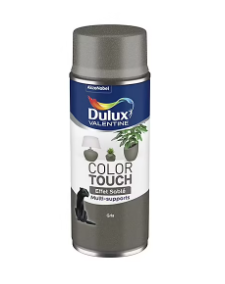 Peinture aérosol Color Touch multi supports Dulux Valentine effet sablé gris 400ml