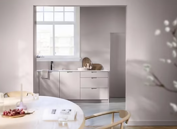 Peinture haute résistance Crème de couleur cuisine et bain Dulux Valentine rose nude satin 0,75L