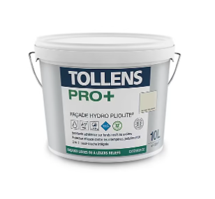 Peinture extérieure façade Hydro Pliolite Tollens pro + RAL 9001 blanc ton pierre 10L