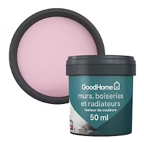 Testeur peinture intérieure couleur GoodHome satin hyogo rose 50ml
