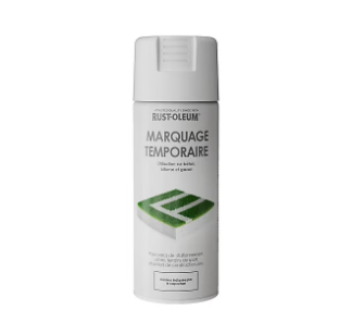 Aérosol de marquage temporaire Rust-Oleumblanc mat 400ml