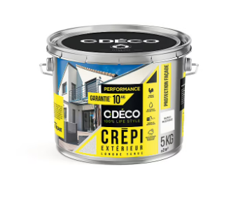 Crépi extérieur CDéco Blanc Rustique Performance 5kg