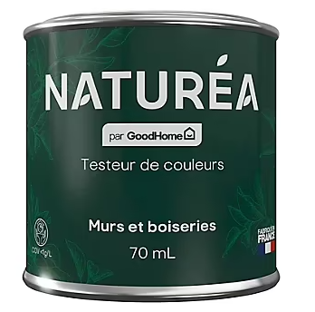 Peinture testeur de couleur Naturéa par GoodHome blanc neige velours 70 ml