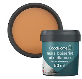 Testeur peinture intérieure couleur GoodHome satin bilbao marron 50ml