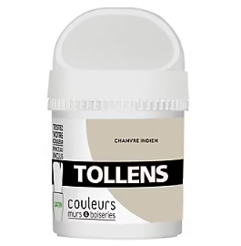 Testeur peinture murs et boiseries Tollens chanvre indien satin 50ml
