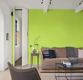 Peinture murs et boiseries Color Resist Dulux Valentine satin vert kiwi 0,75L