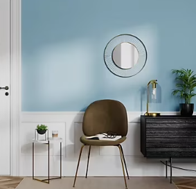 Peinture résistante murs, boiseries et métal GoodHome bleu Monaco satin 0,75L