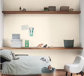 Peinture murs et boiseries Color Resist Dulux Valentine satin lait d'amande 0,75L