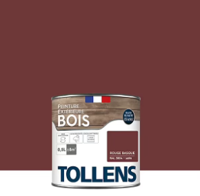 Peinture extérieure bois Tollens satin rouge basque 500ml