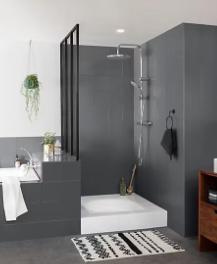 Testeur peinture de rénovation faïence et meuble de salle de bain V33 gris anthracite satin 75ml