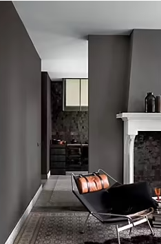 Peinture Valentine murs et boiseries Dulux Valentine noir magnétite velouté mat 2L