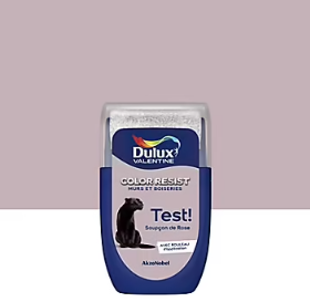 Testeur de peinture Color Resist murs et boiseries Dulux Valentine mat soupçon de rose 30ml