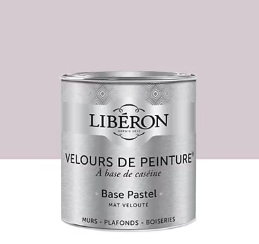 Peinture multisupport murs, plafonds et boiseries Velours de peinture rose popeline Libéron 0,5L
