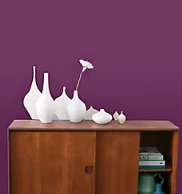 Peinture Crème De Couleur Dulux Valentine satin crème de cassis 2,5L