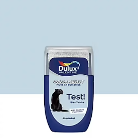 Testeur de peinture Color Resist murs et boiseries Dulux Valentine mat bleu tendre 30ml