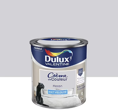 Peinture Crème de Couleur Dulux Valentine mat flocon 0,5L