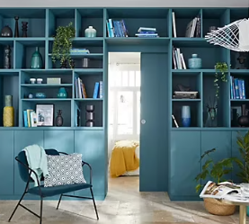 Peinture murs et boiseries Tollens vert aqua satin 2,5L +20% gratuit