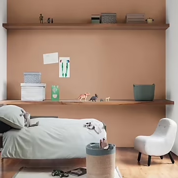 Peinture murs et boiseries Color Resist Dulux Valentine satin parfait café 2,5L