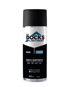Peinture aérosol multi-supports Les Docks du bâtiment mat noir 400ml