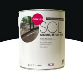 Peinture sol intérieur/extérieur Colours noir satin 2,5L