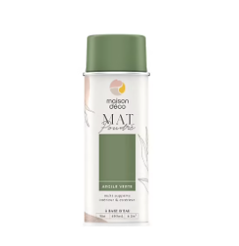Peinture aérosol à base d'eau multi-supports Maison Déco mat poudré argile verte 400ml