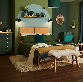 Peinture intérieure couleur murs, boiseries et radiateurs GoodHome satin ballina vert 2.5L