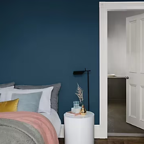 Peinture Crème De Couleur Dulux Valentine mat bleu paon 2,5L