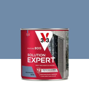Peinture extérieure bois Solution expert bleu provence satin V33 500ml