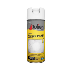 Peinture aérosol masque taches Julien mat blanc 400ml